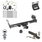 Ultimate Tow Package For 14-21 Jeep Grand Cherokee 22-22 WK Trailer Hitch w/ Wiring 2" Drop Mount Dual 2" and 1-7/8" Ball Lock Bracket Cover 2" Receiver Reese