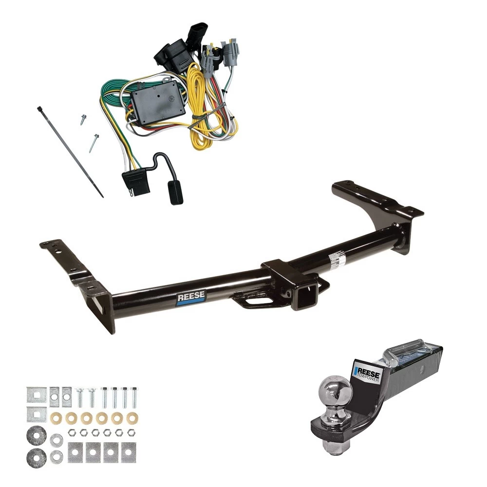 Tow Package For 92-94 Ford Econoline Van All Exc Shuttle Bus Trailer Hitch w/ Wiring 2" Drop Mount 2" Ball 2" Receiver Reese