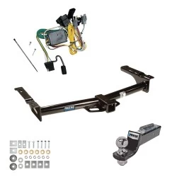 Tow Package For 92-94 Ford Econoline Van All Exc Shuttle Bus Trailer Hitch w/ Wiring 2" Drop Mount 2" Ball 2" Receiver Reese