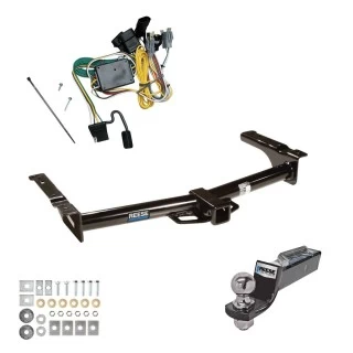 Tow Package For 92-94 Ford Econoline Van All Exc Shuttle Bus Trailer Hitch w/ Wiring 2" Drop Mount 2" Ball 2" Receiver Reese