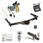 Ultimate Tow Package For 92-94 Ford Econoline Van All Exc Shuttle Bus Trailer Hitch w/ Wiring 2" Drop Mount Dual 2" and 1-7/8" Ball Lock Bracket Cover 2" Receiver Reese