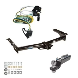 Tow Package For 95-03 Ford Econoline Van All Exc Shuttle Bus Trailer Hitch w/ Wiring 2" Drop Mount 2" Ball 2" Receiver Reese