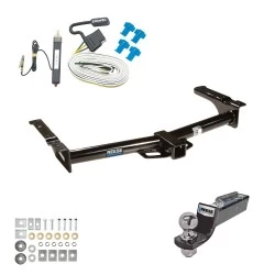 Tow Package For 75-07 Ford Econoline Van Except Shuttle Bus Trailer Hitch w/ Wiring 2" Drop Mount 2" Ball 2" Receiver Reese