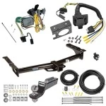 Trailer Hitch Tow Package w/ 7-Way RV Wiring For 92-94 Ford Econoline Van All Exc Shuttle Bus w/ 2" Drop Mount 2" Ball Class 4 2" Receiver Reese