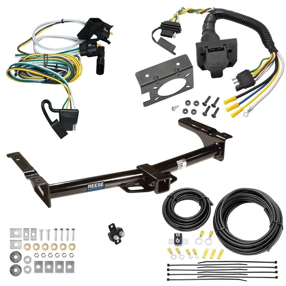 Trailer Hitch w/ 7-Way RV Wiring For 95-03 Ford Econoline Van All Exc Shuttle Bus Class 4 2" Receiver Reese