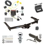 Ultimate Tow Package For 08-14 Ford Econoline Van All Exc Shuttle Bus Trailer Hitch w/ Wiring 2" Drop Mount Dual 2" and 1-7/8" Ball Lock Bracket Cover 2" Receiver Reese