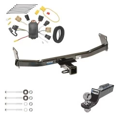 Tow Package For 07-07 Jeep Patriot 07-10 Compass Trailer Hitch w/ Wiring 2" Drop Mount 2" Ball 2" Receiver Reese