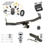 Ultimate Tow Package For 07-07 Jeep Patriot 07-10 Compass Trailer Hitch w/ Wiring 2" Drop Mount Dual 2" and 1-7/8" Ball Lock Bracket Cover 2" Receiver Reese