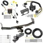 Trailer Hitch Tow Package w/ 7-Way RV Wiring For 11-16 Jeep Compass 17-17 (Old Body Style) w/ 2" Drop Mount 2" Ball Class 3 2" Receiver Reese