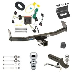 Ultimate Tow Package For 08-17 Jeep Patriot All Models Trailer Hitch w/ Wiring 2" Drop Mount Dual 2" and 1-7/8" Ball Lock Bracket Cover 2" Receiver Reese