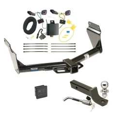 Reese Trailer Tow Hitch For 14-26 Dodge Durango All Models Deluxe Package Wiring 2" Ball Mount and Lock