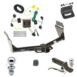 Ultimate Tow Package For 11-13 Dodge Durango All Models Trailer Hitch w/ Wiring 2" Drop Mount Dual 2" and 1-7/8" Ball Lock Bracket Cover 2" Receiver Reese