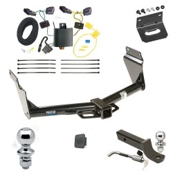 Ultimate Tow Package For 14-26 Dodge Durango All Models Trailer Hitch w/ Wiring 2" Drop Mount Dual 2" and 1-7/8" Ball Lock Bracket Cover 2" Receiver Reese