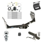 Ultimate Tow Package For 14-21 Jeep Grand Cherokee EcoDiesel Trailer Hitch w/ Wiring 2" Drop Mount Dual 2" and 1-7/8" Ball Lock Bracket Cover 2" Receiver Reese
