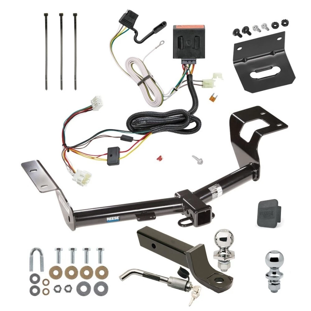 Ultimate Tow Package For 12-16 Honda CR-V All Models Trailer Hitch w/ Wiring 2" Drop Mount Dual 2" and 1-7/8" Ball Lock Bracket Cover 2" Receiver Reese