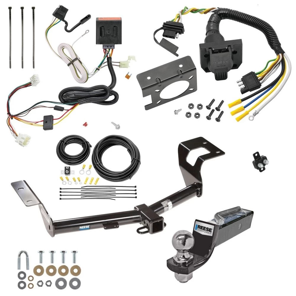 Trailer Hitch Tow Package w/ 7-Way RV Wiring For 12-16 Honda CR-V All Models w/ 2" Drop Mount 2" Ball Class 3 2" Receiver Reese