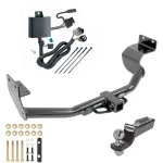 Tow Package For 13-18 Hyundai Santa Fe Sport 14-15 KIA Sorento Trailer Hitch w/ Wiring 2" Drop Mount 2" Ball 2" Receiver Reese