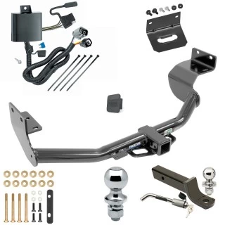 Ultimate Tow Package For 13-18 Hyundai Santa Fe Sport 14-15 KIA Sorento Trailer Hitch w/ Wiring 2" Drop Mount Dual 2" and 1-7/8" Ball Lock Bracket Cover 2" Receiver Reese