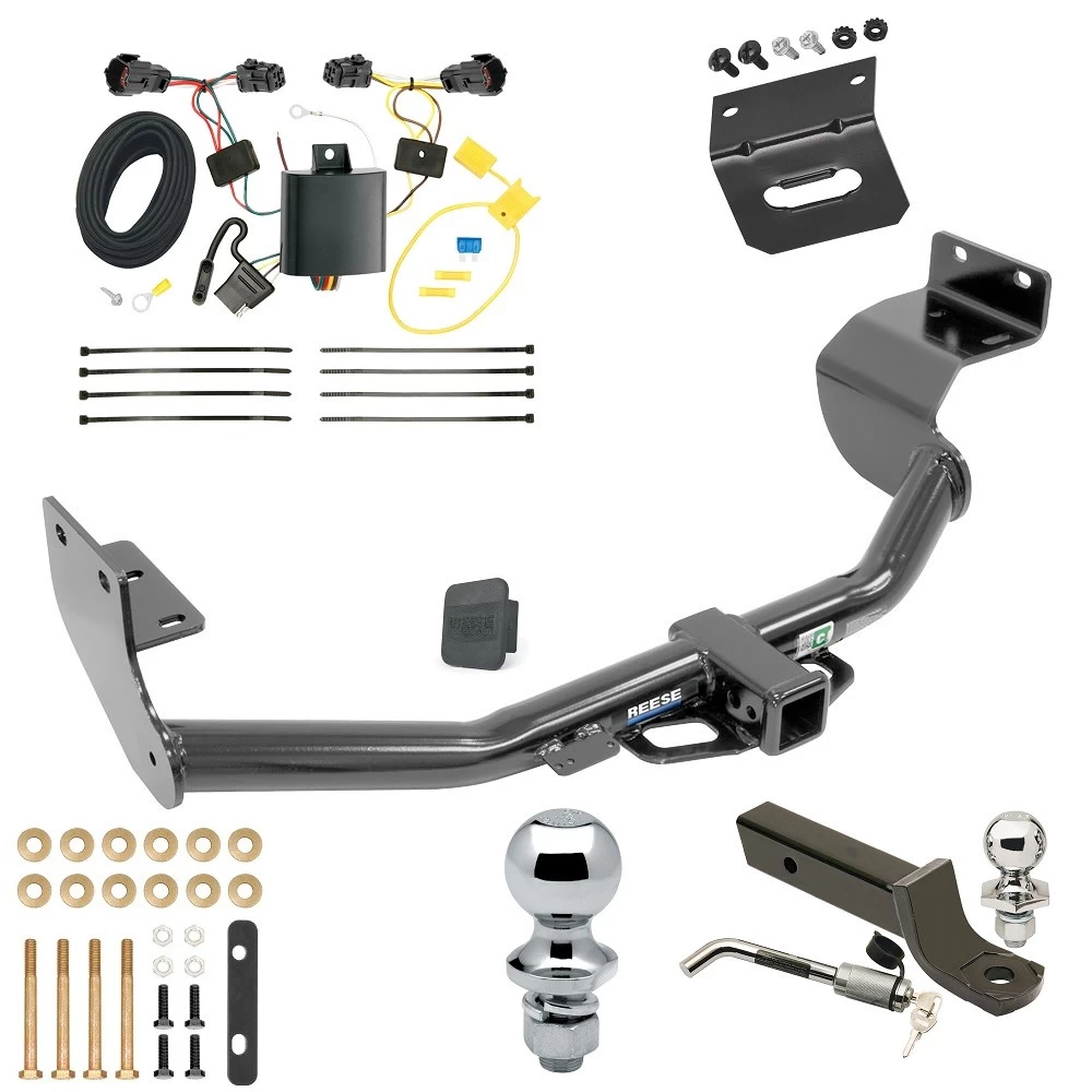 Ultimate Tow Package For 14-15 KIA Sorento 4 Cyl. Trailer Hitch w/ Wiring 2" Drop Mount Dual 2" and 1-7/8" Ball Lock Bracket Cover 2" Receiver Reese