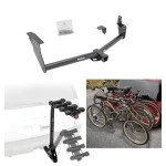 Trailer Hitch w/ 4 Bike Rack For 09-12 INFINITI FX35 09-13 FX37 14-17 QX70 2013 FX38 Approved for Recreational & Offroad Use Carrier for Adult Woman or Child Bicycles Foldable