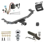 Ultimate Tow Package For 10-12 Acura RDX All Models Trailer Hitch w/ Wiring 2" Drop Mount Dual 2" and 1-7/8" Ball Lock Bracket Cover 2" Receiver Reese