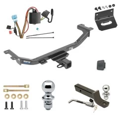 Ultimate Tow Package For 10-12 Acura RDX All Models Trailer Hitch w/ Wiring 2" Drop Mount Dual 2" and 1-7/8" Ball Lock Bracket Cover 2" Receiver Reese