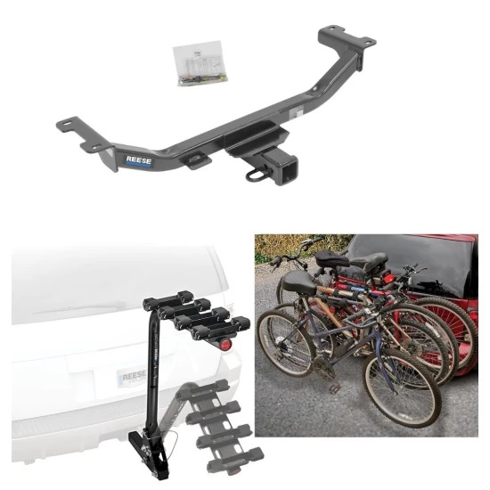 Custom Fit Trailer Hitch 4 Bike Carrier Installation Hardware Installation Instructions 44695 63124 Reese Trailer Hitch 4 Bike Rack 10-18 Acura RDX All Styles Approved Recreational Offroad Use Carrier Adult Woman or Child Bicycles Foldable 10 11 12 13 14 Trailer Hitch w/ 4 Bike Rack For 10-18 Acura RDX All Styles Approved for Recreational & Offroad Use Carrier for Adult Woman or Child Bicycles Foldable