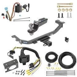 Trailer Hitch Tow Package w/ 7-Way RV Wiring For 10-12 Acura RDX All Models w/ 2" Drop Mount 2" Ball Class 3 2" Receiver Reese