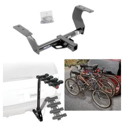 Trailer Hitch w/ 4 Bike Rack For 14-18 Subaru Forester Approved for Recreational & Offroad Use Carrier for Adult Woman or Child Bicycles Foldable