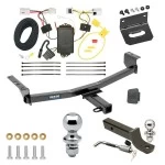 Ultimate Tow Package For 08-20 Nissan Rogue 14-14 Rogue Select Trailer Hitch w/ Wiring 2" Drop Mount Dual 2" and 1-7/8" Ball Lock Bracket Cover 2" Receiver Reese