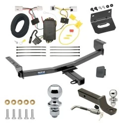 Ultimate Tow Package For 08-20 Nissan Rogue 14-14 Rogue Select Trailer Hitch w/ Wiring 2" Drop Mount Dual 2" and 1-7/8" Ball Lock Bracket Cover 2" Receiver Reese