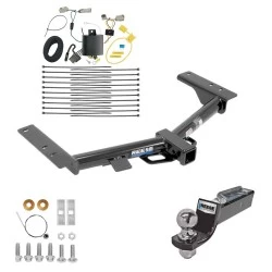 Tow Package For 15-27 Ford Transit 350 Dually Exc Cab & Chassis & the Cutaway Trailer Hitch w/ Wiring 2" Drop Mount 2" Ball 2" Receiver Reese