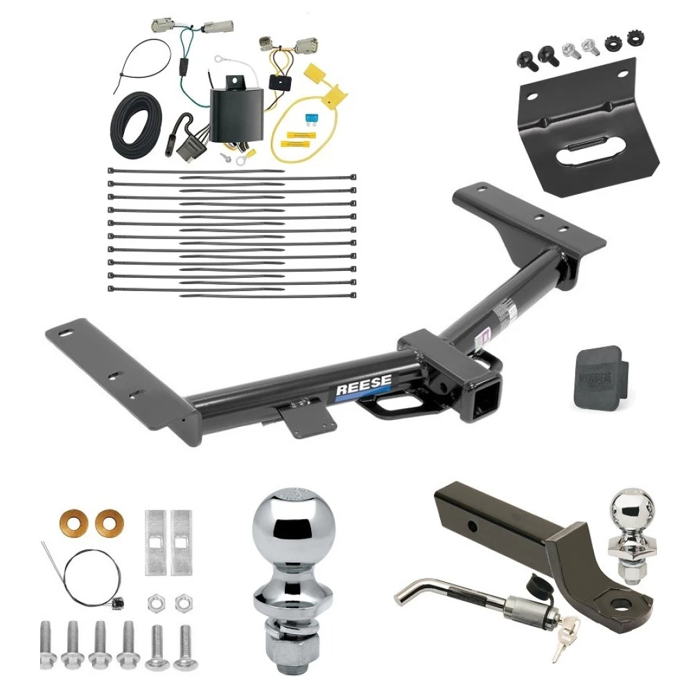 Ultimate Tow Package For 15-23 Ford Transit-350 Trailer Hitch w/ Wiring 2" Drop Mount Dual 2" and 1-7/8" Ball Lock Bracket Cover 2" Receiver Reese