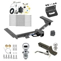 Ultimate Tow Package For 15-27 Ford Transit 350 Dually Exc Cab & Chassis & the Cutaway Trailer Hitch w/ Wiring 2" Drop Mount Dual 2" and 1-7/8" Ball Lock Bracket Cover 2" Receiver Reese