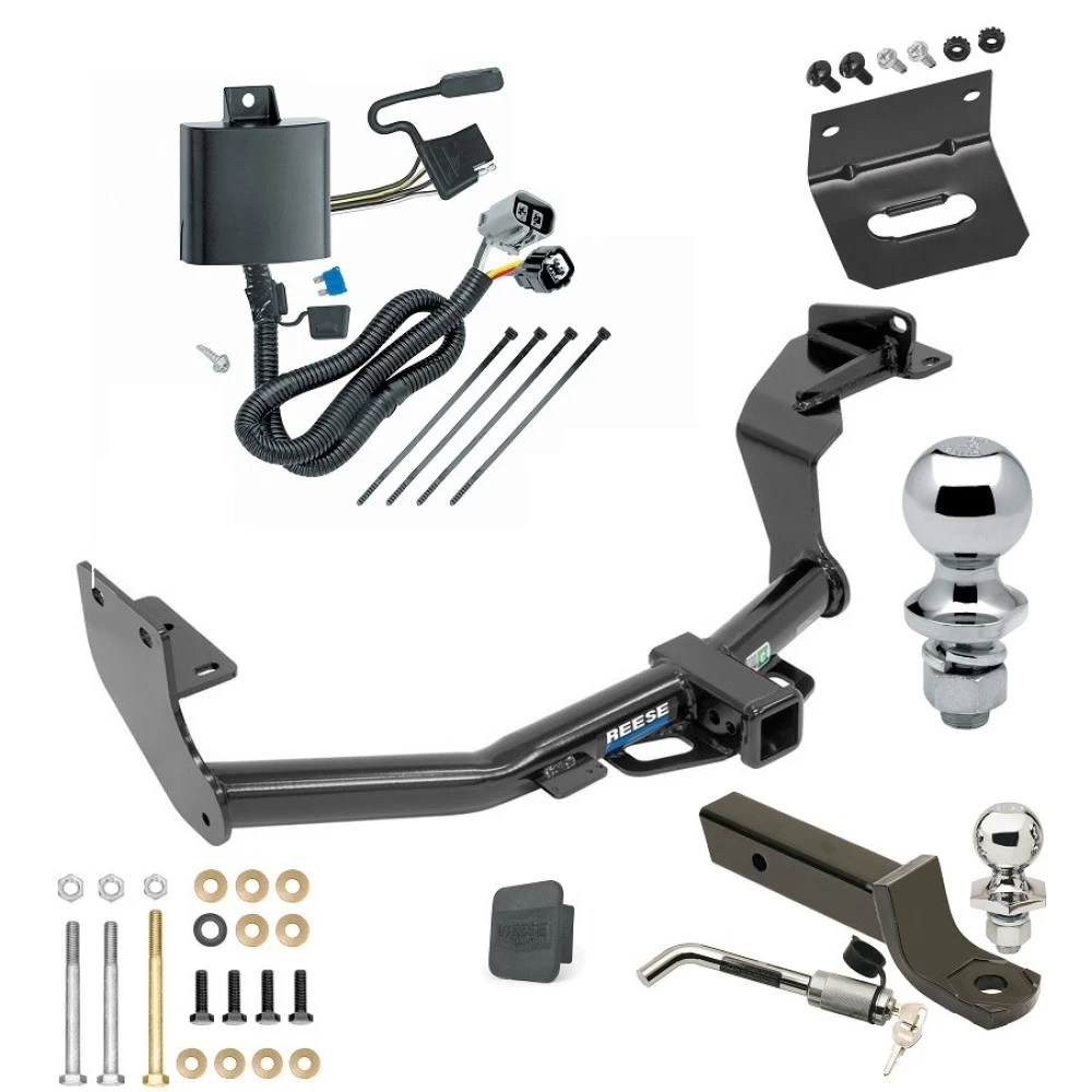 Ultimate Tow Package For 16-20 KIA Sorento V6 Models Trailer Hitch w/ Wiring 2" Drop Mount Dual 2" and 1-7/8" Ball Lock Bracket Cover 2" Receiver Reese