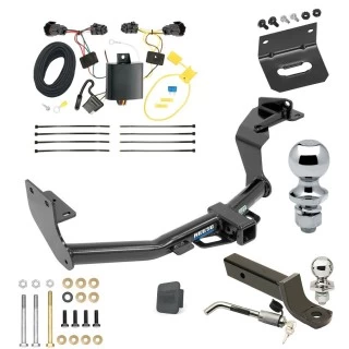 Ultimate Tow Package For 16-20 KIA Sorento 4 Cyl. Trailer Hitch w/ Wiring 2" Drop Mount Dual 2" and 1-7/8" Ball Lock Bracket Cover 2" Receiver Reese