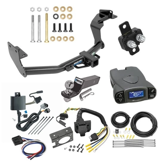 Trailer Hitch Tow Package Prodigy P3 Brake Control For 16-20 KIA Sorento V6 Models w/ 7-Way RV Wiring 2" Drop Mount 2" Ball Class 3 2" Receiver Reese Tekonsha