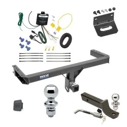 Ultimate Tow Package For 11-15 Audi Q5 15-26 Porsche Macan Exc S-Models Trailer Hitch w/ Wiring 2" Drop Mount Dual 2" and 1-7/8" Ball Lock Bracket Cover 2" Receiver Reese