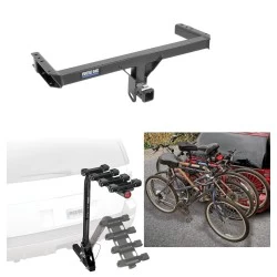 Trailer Hitch w/ 4 Bike Rack For 11-17 Audi Q5 15-26 Porsche Macan Approved for Recreational & Offroad Use Carrier for Adult Woman or Child Bicycles Foldable