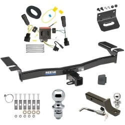 Ultimate Tow Package For 11-15 Lincoln MKX All Models Trailer Hitch w/ Wiring 2" Drop Mount Dual 2" and 1-7/8" Ball Lock Bracket Cover 2" Receiver Reese