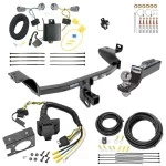 Trailer Hitch Tow Package w/ 7-Way RV Wiring For 14-18 Jeep Cherokee w/ 2" Drop Mount 2" Ball Class 3 2" Receiver Reese