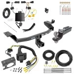 Trailer Hitch Tow Package w/ 7-Way RV Wiring For 19-23 Jeep Cherokee w/ 2" Drop Mount 2" Ball Class 3 2" Receiver Reese