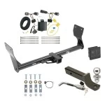 Reese Trailer Tow Hitch For 15-18 Ford Edge Sport & Titanium Deluxe Package Wiring 2" Ball Mount and Lock