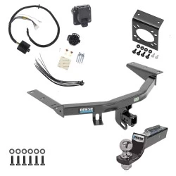 Trailer Hitch Tow Package w/ 7-Way RV Wiring For 14-20 Acura MDX All Models w/ 2" Drop Mount 2" Ball Class 4 2" Receiver Reese