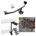 Trailer Hitch w/ 4 Bike Rack For 16-18 Hyundai Tucson 19-21 Except Night Edition Approved for Recreational & Offroad Use Carrier for Adult Woman or Child Bicycles Foldable