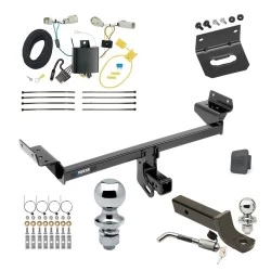 Ultimate Tow Package For 16-18 Lincoln MKX All Models Trailer Hitch w/ Wiring 2" Drop Mount Dual 2" and 1-7/8" Ball Lock Bracket Cover 2" Receiver Reese