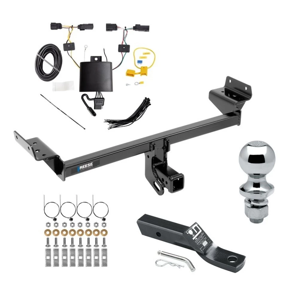 Reese Trailer Tow Hitch For 19-24 Ford Edge Titanium or ST 2" Receiver Complete Package w/ Wiring and 1-7/8" Ball