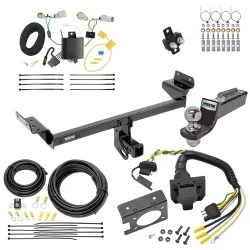 Trailer Hitch Tow Package w/ 7-Way RV Wiring For 16-18 Lincoln MKX All Models w/ 2" Drop Mount 2" Ball Class 3 2" Receiver Reese