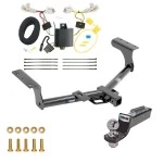 Tow Package For 13-18 Toyota RAV4 All Models Trailer Hitch w/ Wiring 2" Drop Mount 2" Ball 2" Receiver Reese