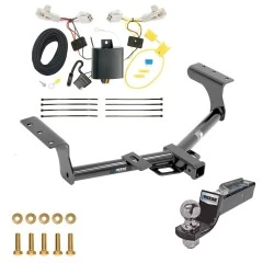 Tow Package For 13-18 Toyota RAV4 All Models Trailer Hitch w/ Wiring 2" Drop Mount 2" Ball 2" Receiver Reese